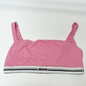 SKIMS Pink Bralette with Stripe Logo Band